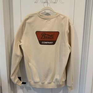 Brixton Men's Off-White Crewneck Sweater